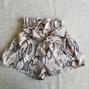 Zaful high-waisted snake print shorts